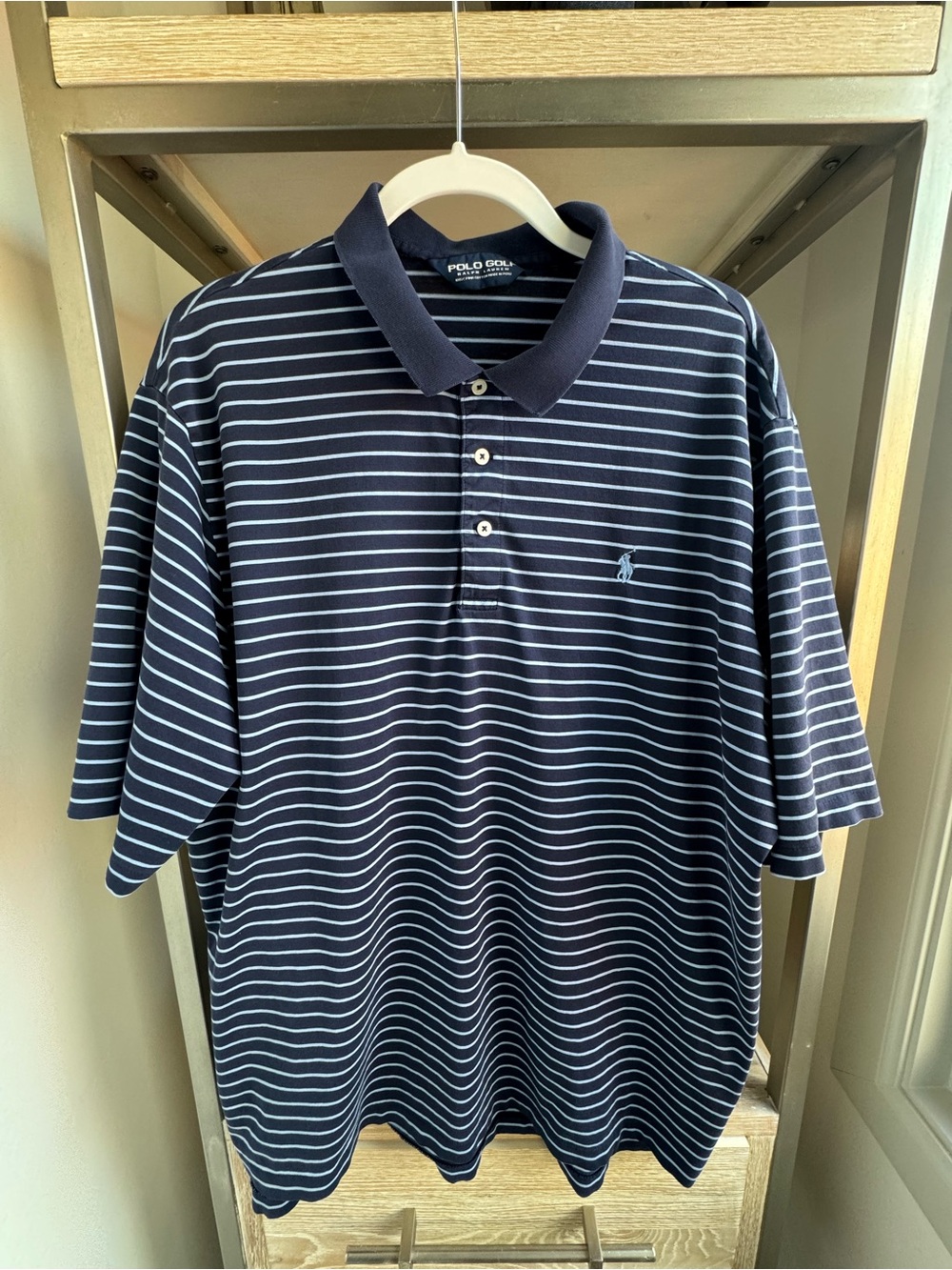 Men’s  Polo Golf  Stripe Knit Shirt